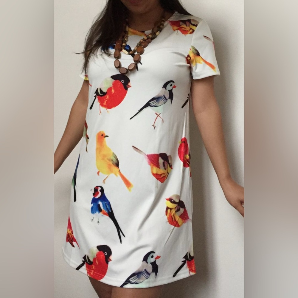 Short sleeved mini dress tunic